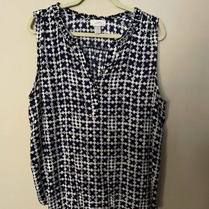 Loft Sleeveless Print Blouse - Size XL